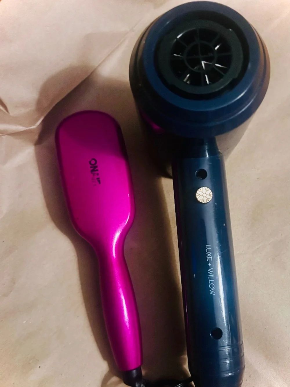 LUXE & WILLOW & CONAIR Hair Styling Travel Duo, Dryer & Straightener